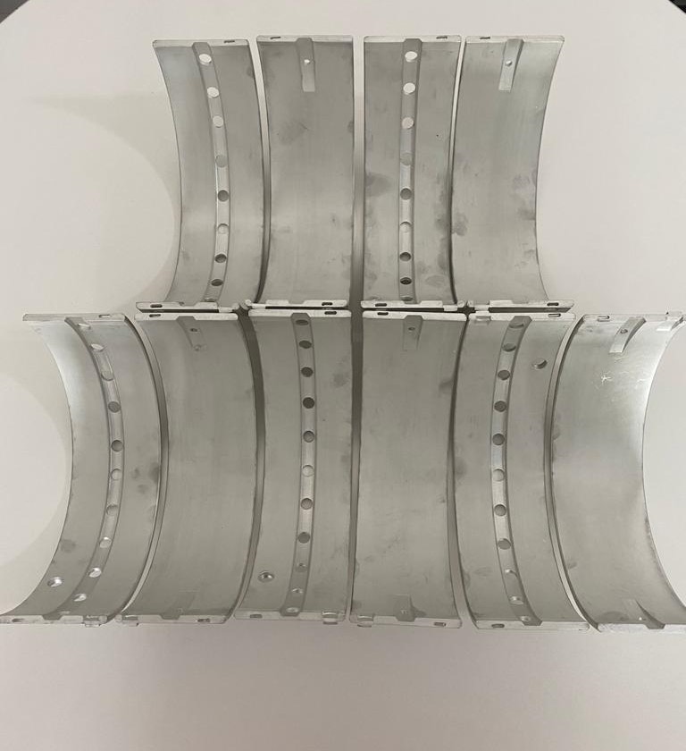 Undersized crankpin bearings for marine diesel engines.