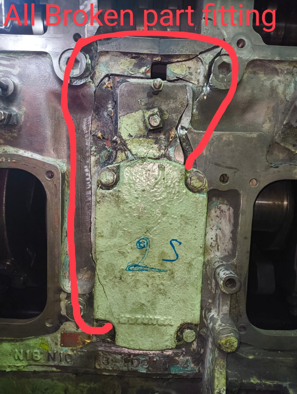 Broken Part fitting during repair