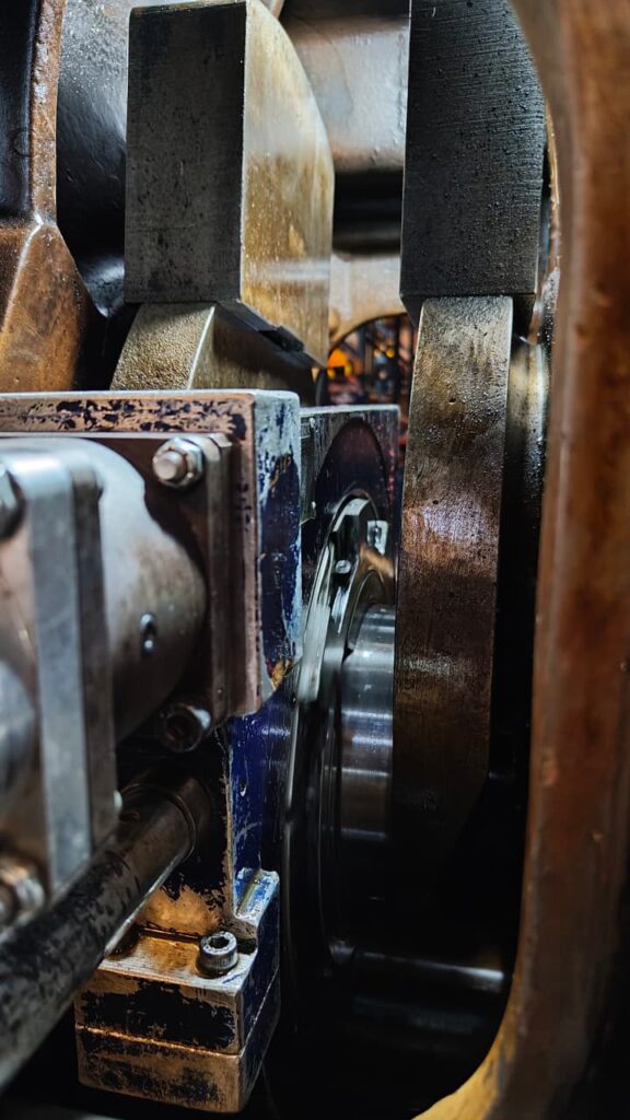 In situ crankshaft grinding ongoing