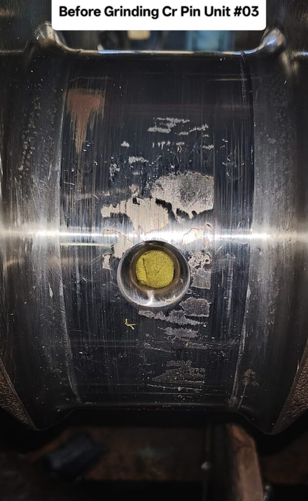 Damaged Crankpin of Engine