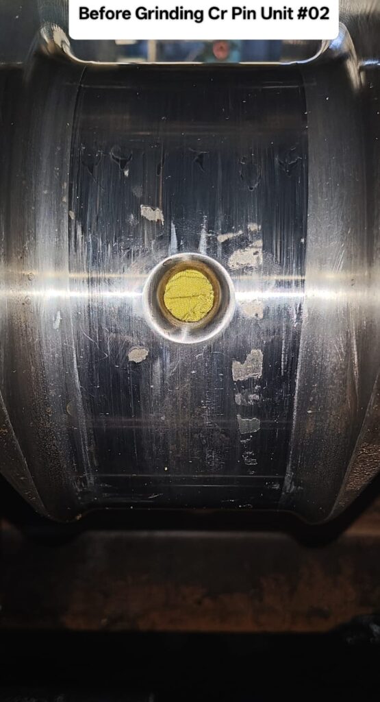 Damaged Crankpin of Engine