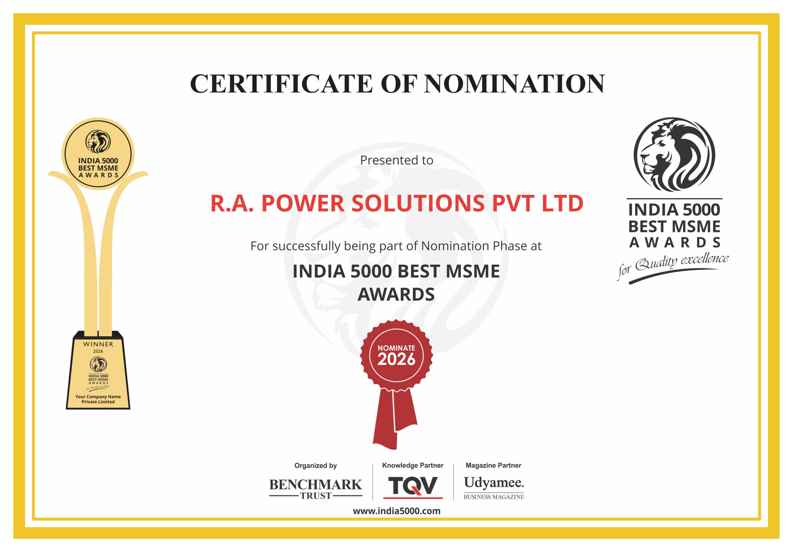 Certificate 2026